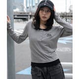 杢グレー | レイヤードドッキングロンT | WEGO【WOMEN】