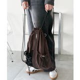 ブラウン | センターzipナップサック | WEGO【MEN】