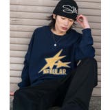 ネイビー | サテンワッペンニットプルオーバー | WEGO【MEN】
