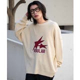 ホワイト | サテンワッペンニットプルオーバー | WEGO【MEN】