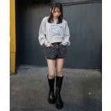 襟付きグラフィックショートスウェット | WEGO【WOMEN】 | 詳細画像14