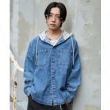 デニム淡加工色 | デニムフードシャツ(LS) | WEGO【MEN】