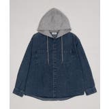 デニムフードシャツ(LS) | WEGO【MEN】 | 詳細画像19 