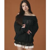 オフショルフードスウェット | WEGO【WOMEN】 | 詳細画像8 
