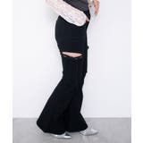 カットアウトリボンストレッチフレアデニムパンツ | WEGO【WOMEN】 | 詳細画像23 