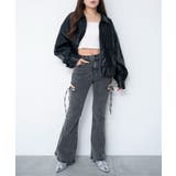 カットアウトリボンストレッチフレアデニムパンツ | WEGO【WOMEN】 | 詳細画像30 