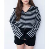 総柄ジャガードニットZIPパーカー | WEGO【WOMEN】 | 詳細画像9