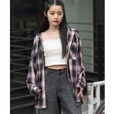 ピンク | フードチェックシャツ | WEGO【WOMEN】