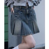 デニムプリーツミニスカート | WEGO【WOMEN】 | 詳細画像1 