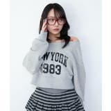 グラフィックオフショルショートスウェット | WEGO【WOMEN】 | 詳細画像7 