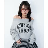 グラフィックオフショルショートスウェット | WEGO【WOMEN】 | 詳細画像8 