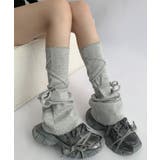 グレー | レースアップデザインレッグカバー | WEGO【WOMEN】