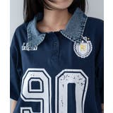 デニム襟付きロゴT | WEGO【WOMEN】 | 詳細画像4 