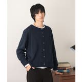 ネイビー | ネップクルーネックカーディガン | WEGO【MEN】