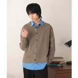 ライトブラウン | ネップクルーネックカーディガン | WEGO【MEN】