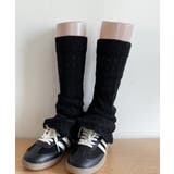 ブラック | 透かし編みフリルレッグカバー | WEGO【WOMEN】