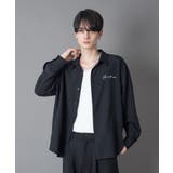 ブラック | ワンポイントルーズシャツ(LS) | WEGO【MEN】