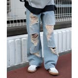 ダメージストレートデニムパンツ | WEGO【WOMEN】 | 詳細画像1 