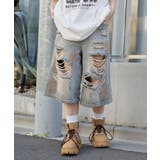 デニム淡加工色 | ダメージデニムハーフパンツ | WEGO【WOMEN】