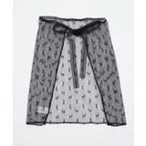 ブラック | リボンレースラップスカート | WEGO【WOMEN】