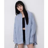 ブルーストライプ | ボリュームBIGシャツ | WEGO【WOMEN】