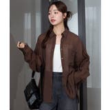 ダークブラウン | シアーシャツ | WEGO【WOMEN】