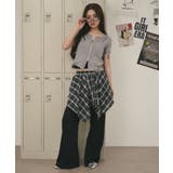 フェイクレイヤードフレアパンツ | WEGO【WOMEN】 | 詳細画像3 