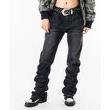 シャーリングフレアデニムスキニーパンツ | WEGO【MEN】 | 詳細画像2 