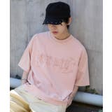 ピンク | ブリーチダメージアップリケT(SS) | WEGO【MEN】