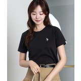 ブラック | U.S. POLO ASSN.別注コンパクトTシャツ | WEGO【WOMEN】