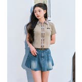 ベルト付きウォッシュドデニムミニスカパン | WEGO【WOMEN】 | 詳細画像3 