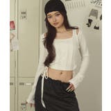 ホワイト | リボンヘムオープンショルロンT | WEGO【WOMEN】