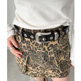 ブラック | Lラウンドスタッズデザインベルト | WEGO【WOMEN】