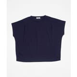ネイビー | 接触冷感フレンチスリーブT | WEGO【WOMEN】