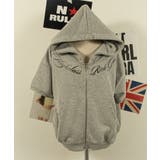 グレー | スタッズグラフィックZIP SSパーカー | WEGO【WOMEN】