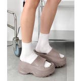 ブラウン | 厚底デザインラバーサンダル | WEGO【WOMEN】