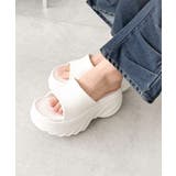 ホワイトその他 | 厚底デザインラバーサンダル | WEGO【WOMEN】