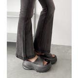 ブラックその他 | 厚底デザインラバーサンダル | WEGO【WOMEN】