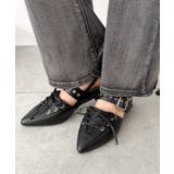 ブラック | レースアップポインテッドシューズ | WEGO【WOMEN】