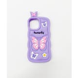 バタフライiphoneケース(パープル) | WEGO【WOMEN】 | 詳細画像1