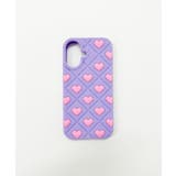 柄3 | メニーハートiphoneケース(パープル) | WEGO【WOMEN】