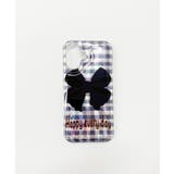 柄3 | ギンガムリボンiphoneケース(ブルー) | WEGO【WOMEN】