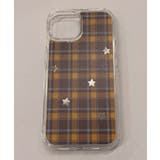 柄1 | チェックミラーiphoneケース(ブラウン) | WEGO【WOMEN】