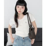 ホワイトアイボリー | 別注USPOLOヘンリーネックT | WEGO【WOMEN】