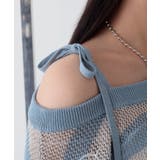 刺繍ロゴワンショルメッシュニット | WEGO【WOMEN】 | 詳細画像6