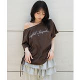 サイドドロストオフショルグラフィックT | WEGO【WOMEN】 | 詳細画像12 