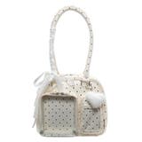 ホワイト | きらふわスイートドットぬい痛ボストンバッグ | WEGO【WOMEN】