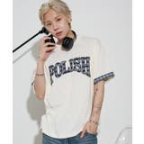 ホワイト | チェックディテールロゴT(SS) | WEGO【MEN】