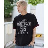 ブラック | バイカラーロゴT(SS) | WEGO【MEN】