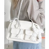 ホワイト | レイヤーリボンチャーム付きボストンバッグ | WEGO【WOMEN】
